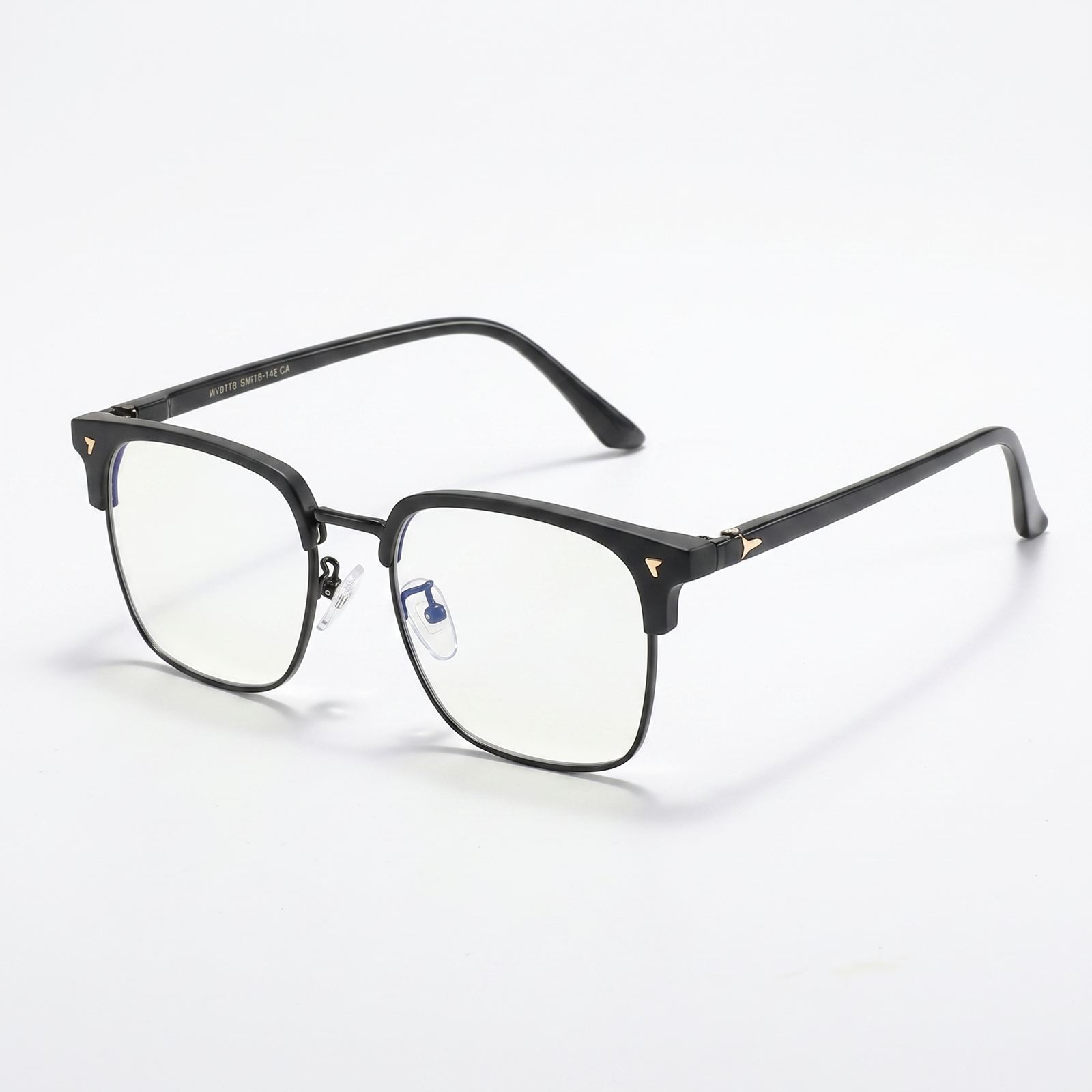 Black frame blue-light blocking glasses