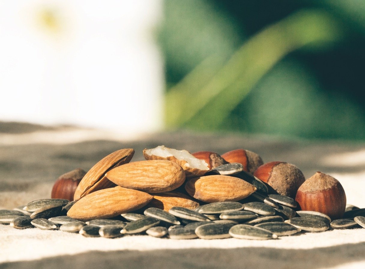 Nuts and seeds - foods where vitamin E is found